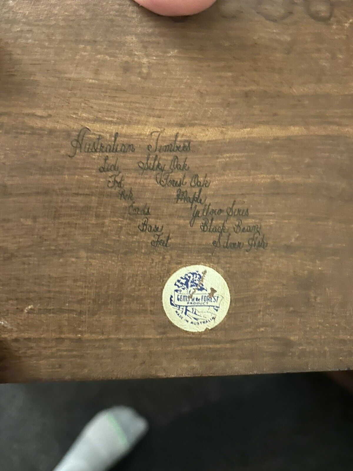 Australian Timber Gems of the Forest  Jewelery Box - Vintage Collectable