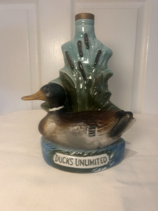 Jim Beam Ducks Unlimited Mallard Decanter 1974–75 Vintage Ceramic Bottle