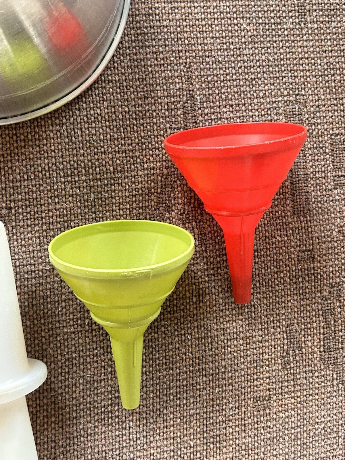 Tre Spade Hand Crank Food Mill Grinder w/ 2 Funnels Vintage Kitchen Italy