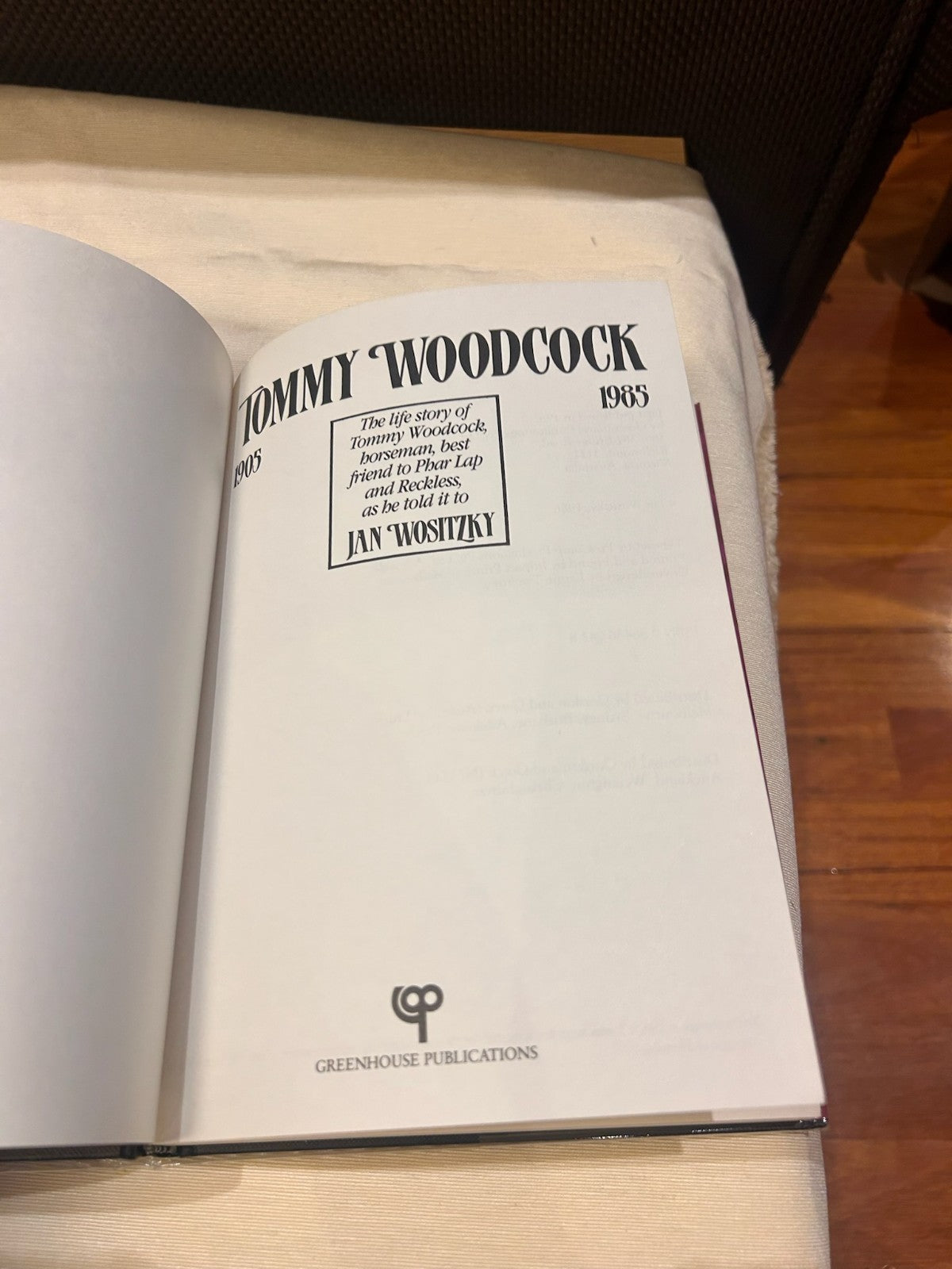 Tommy Woodcock – The Life Story of a Legendary Horseman | 1986 Hardcover 1st Ed
