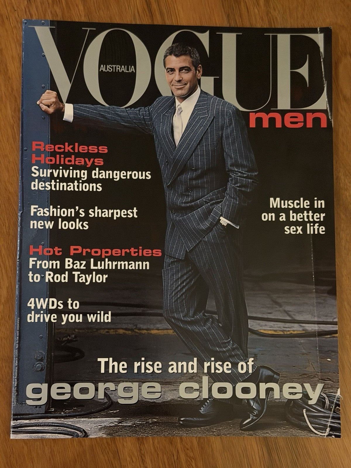 Vogue Australia Men 1997 George Clooney Hugh Jackman Baz Luhrmann Rare