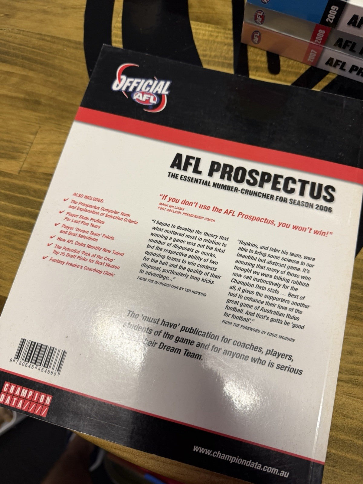 AFL Prospectus Complete Set 2006-2020 Champion Data 15 Books Stats Collection