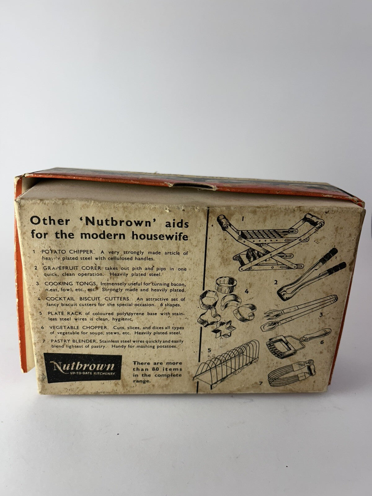 NUTBROWN Vintage Cookie & Biscuit Maker Original Box English Origin Kitchenalia 