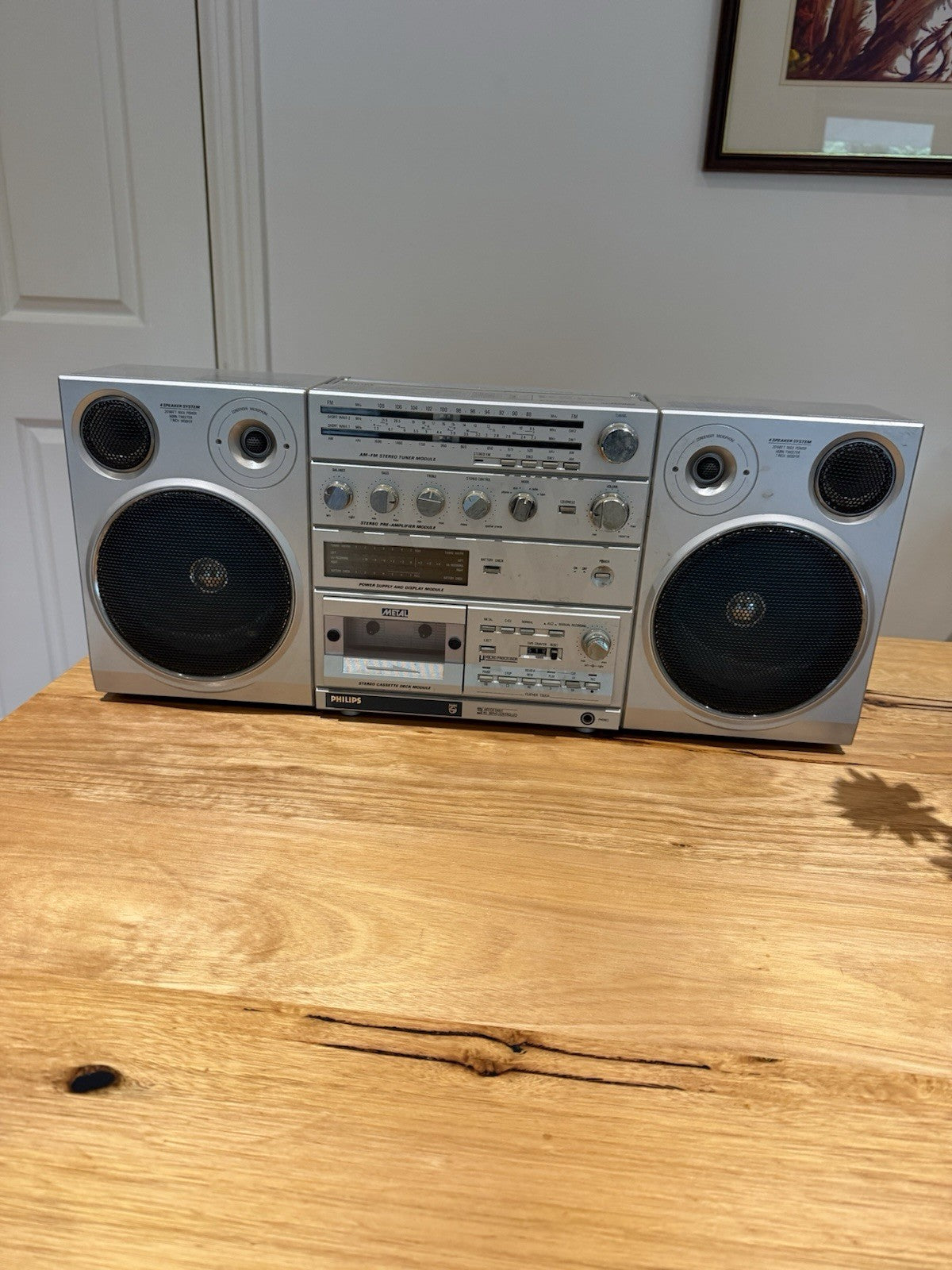 Philips D8623 Stereo Sound Machine Boombox Radio Cassette Vintage Tape Fault