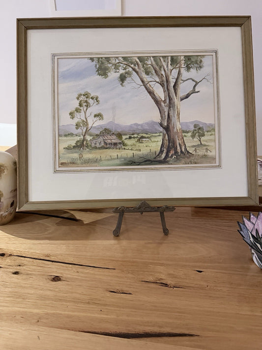 David Prosser 1976 Original Watercolour Western District VIC Framed Art