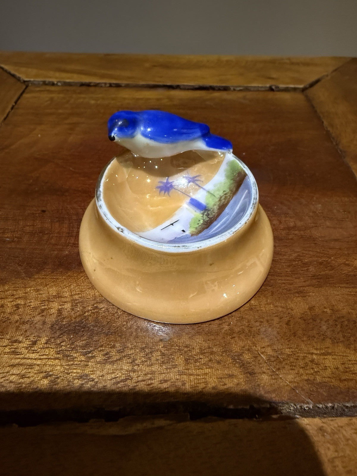 Vintage Noritake Bluebird Salt Dip Cellar 44046 Hand Painted Japan c1930s