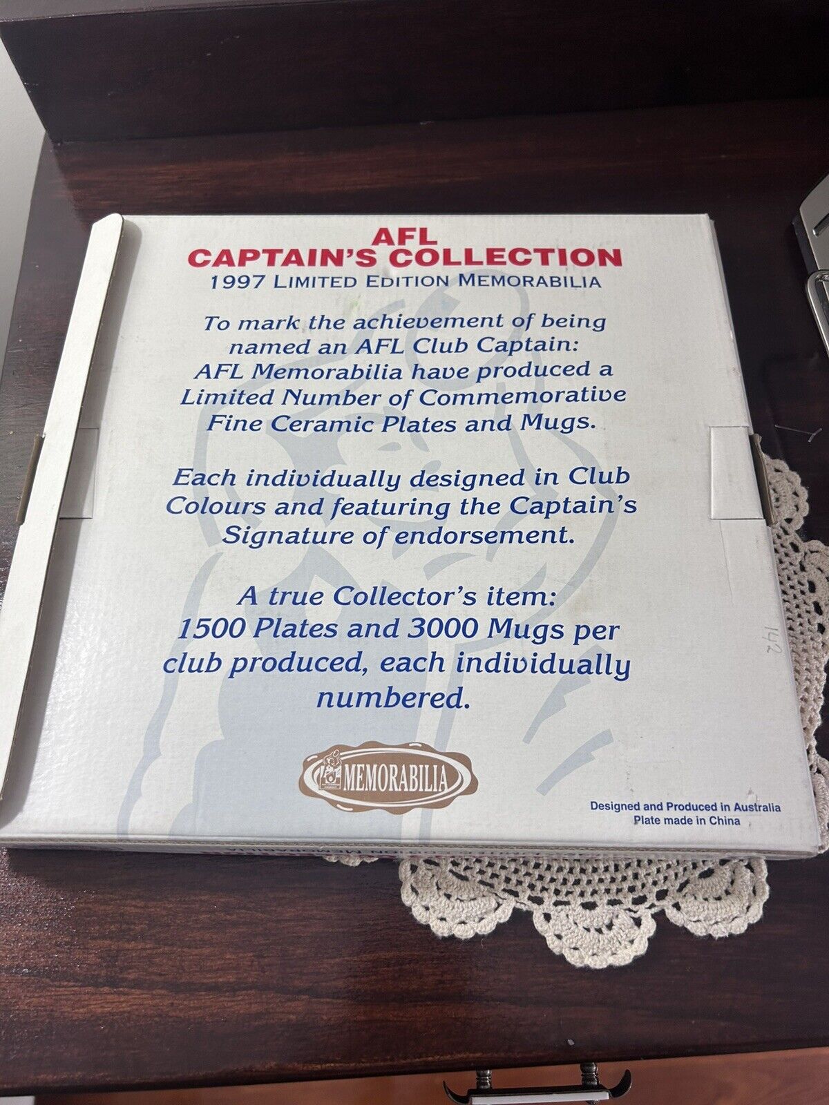 Essendon Gary O'donnell AFL Captain’s Collection 1997 Limited Edition Plate