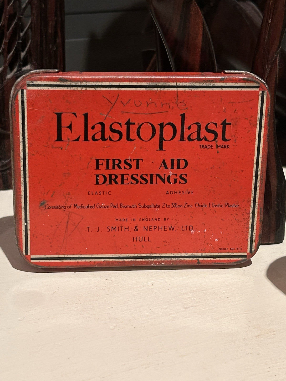 Vintage Elastoplast First Aid Dressings Tin T.J. Smith & Nephew England 1930s/40