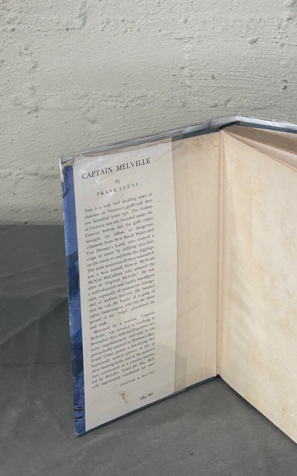 Captain Melville by Frank Clune first edition 1956 hardback Dust Jacket