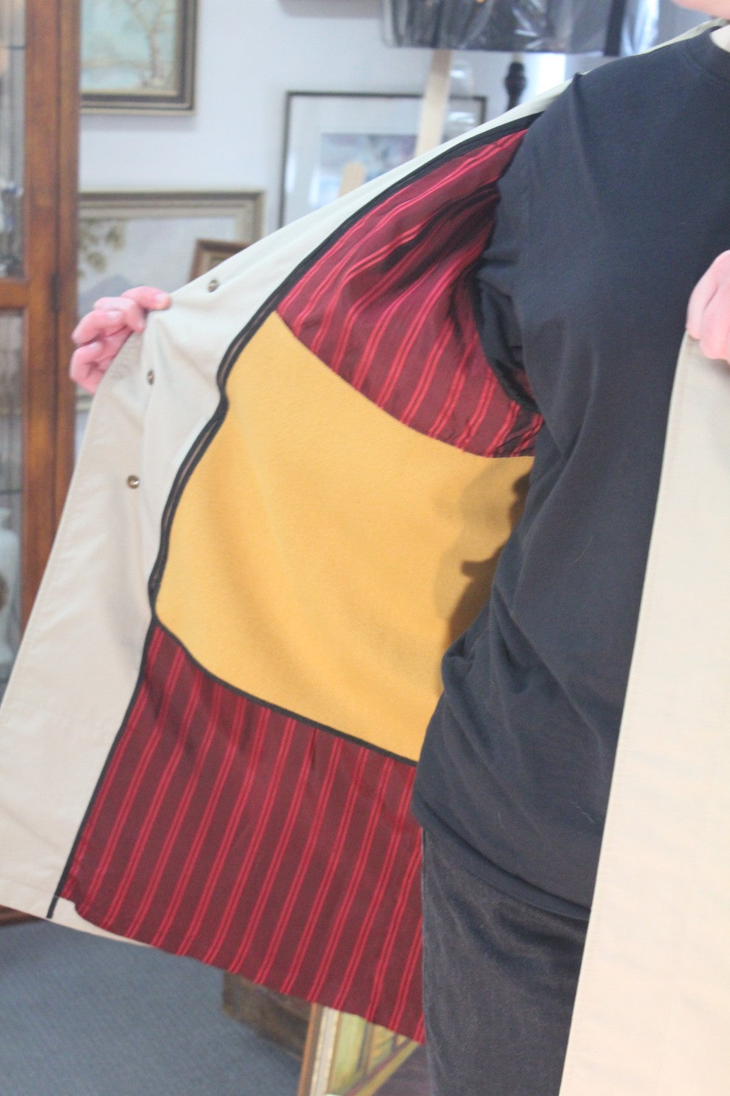 Vintage Henry Buck's Melbourne Beige Overcoat with Removable Liner