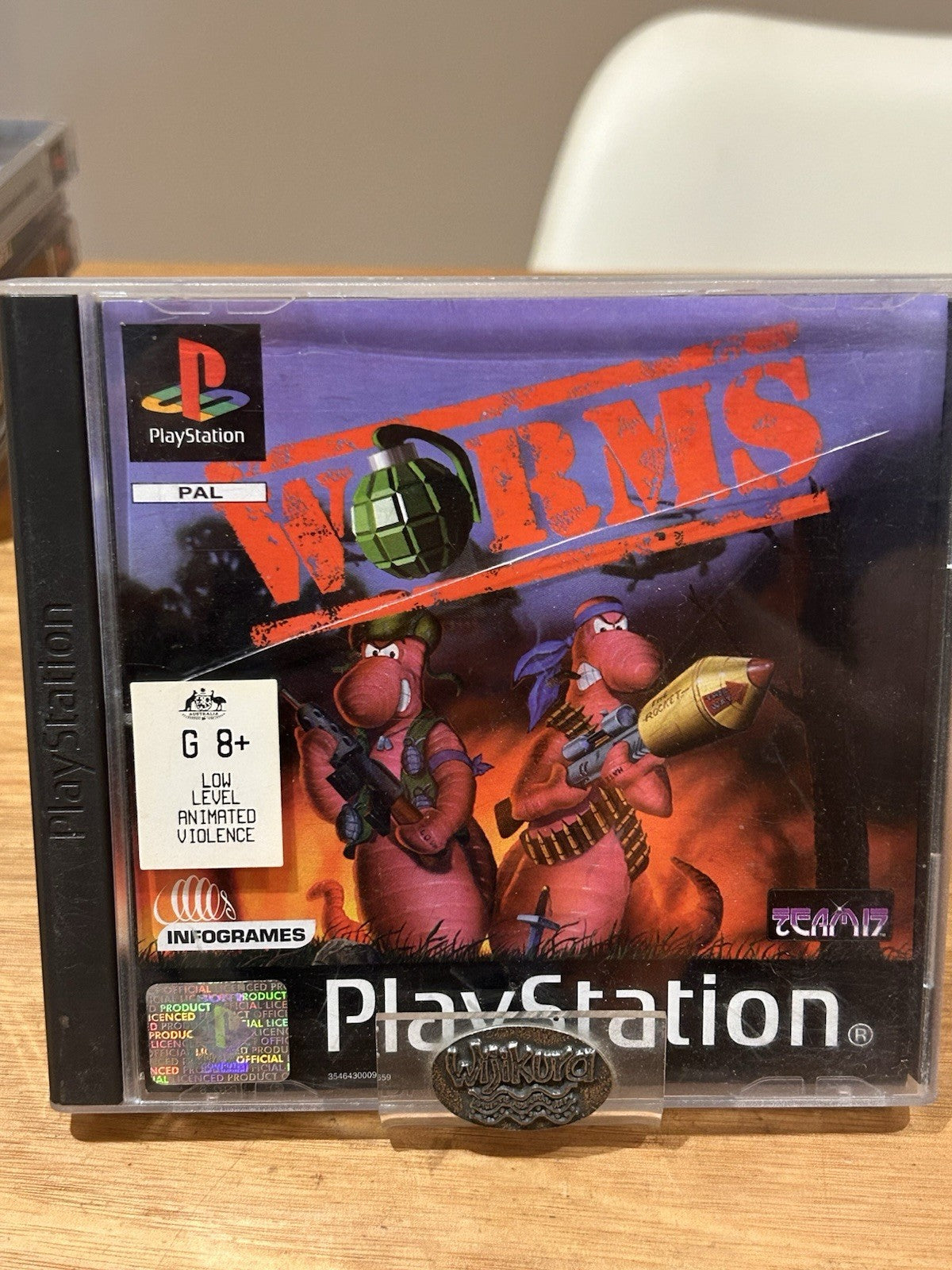 Worms Sony PlayStation PS1 PAL Complete w Manual Team17 Infogrames