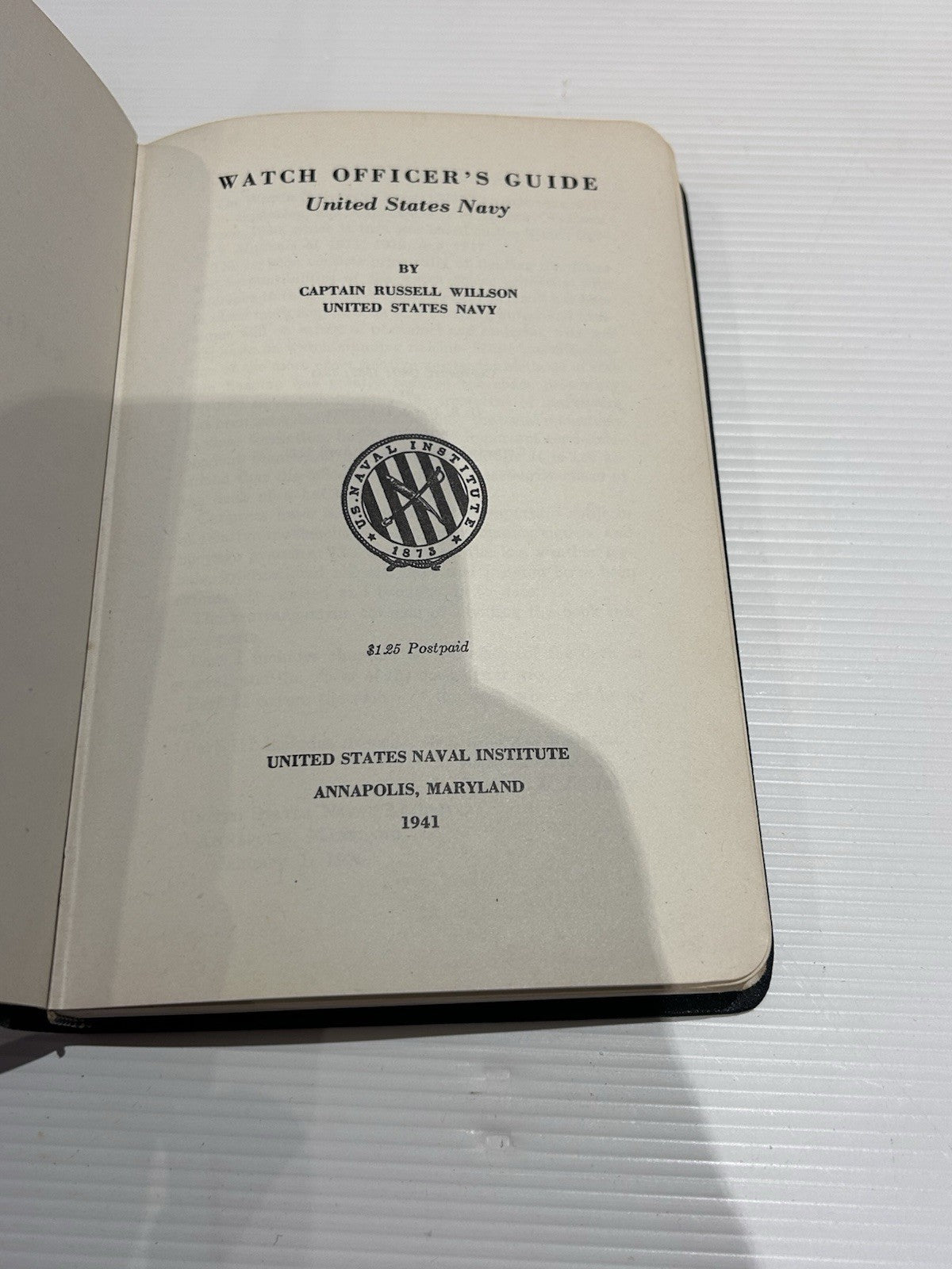 WWII Watch Officer’s Guide – U.S. Navy April 1942 Edition + Fold-out Chart