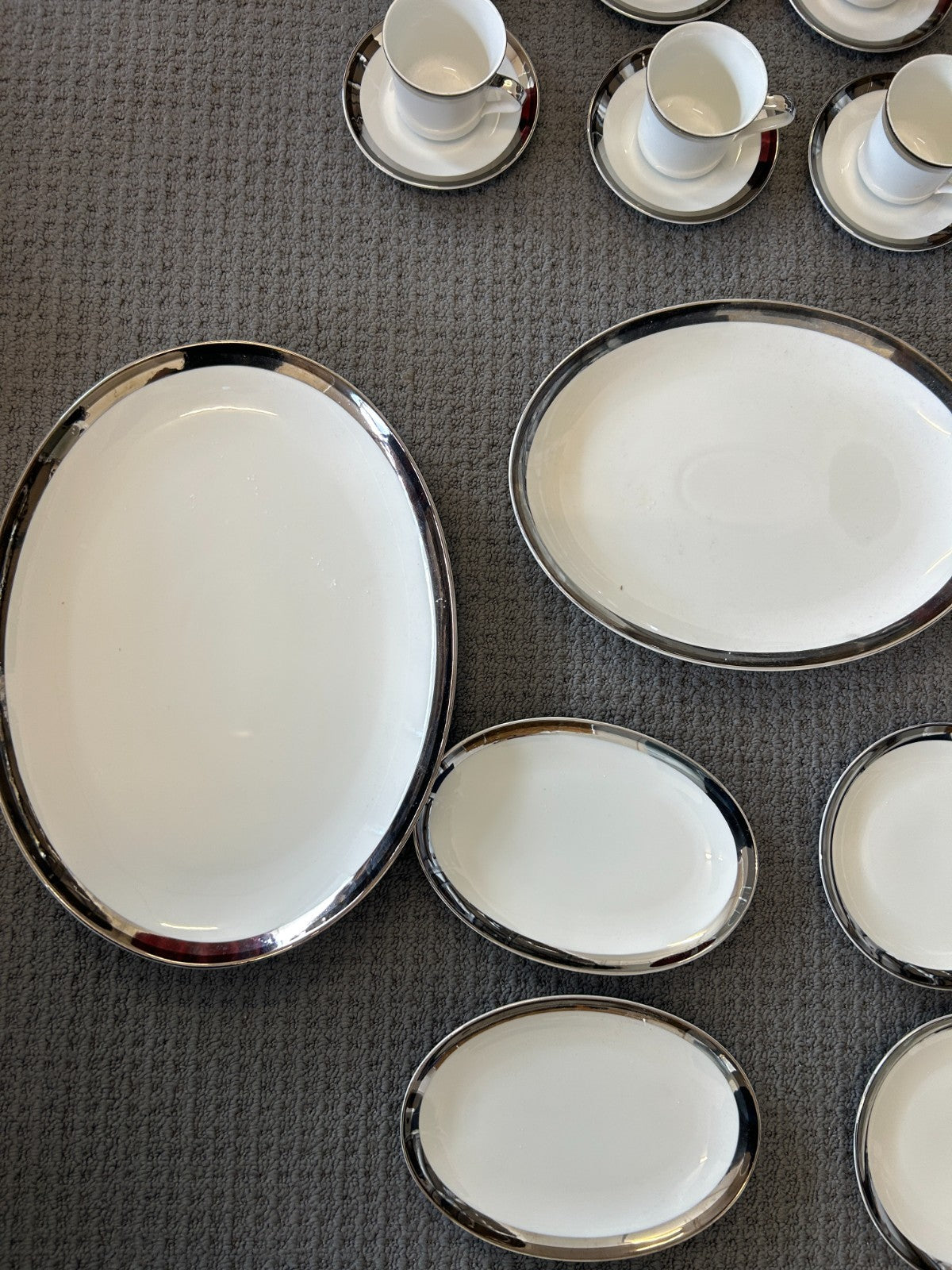 Vintage Yamato Fine China “Royalty Series” Platinum Dinner Set - 63 pieces