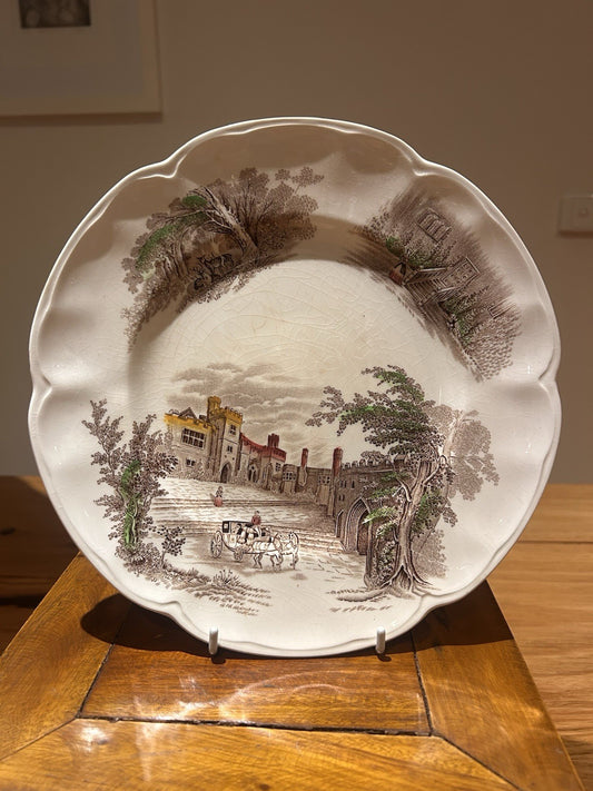 Johnson Bros Haddon Hall Plate Vintage England Scenic Transferware 26cm