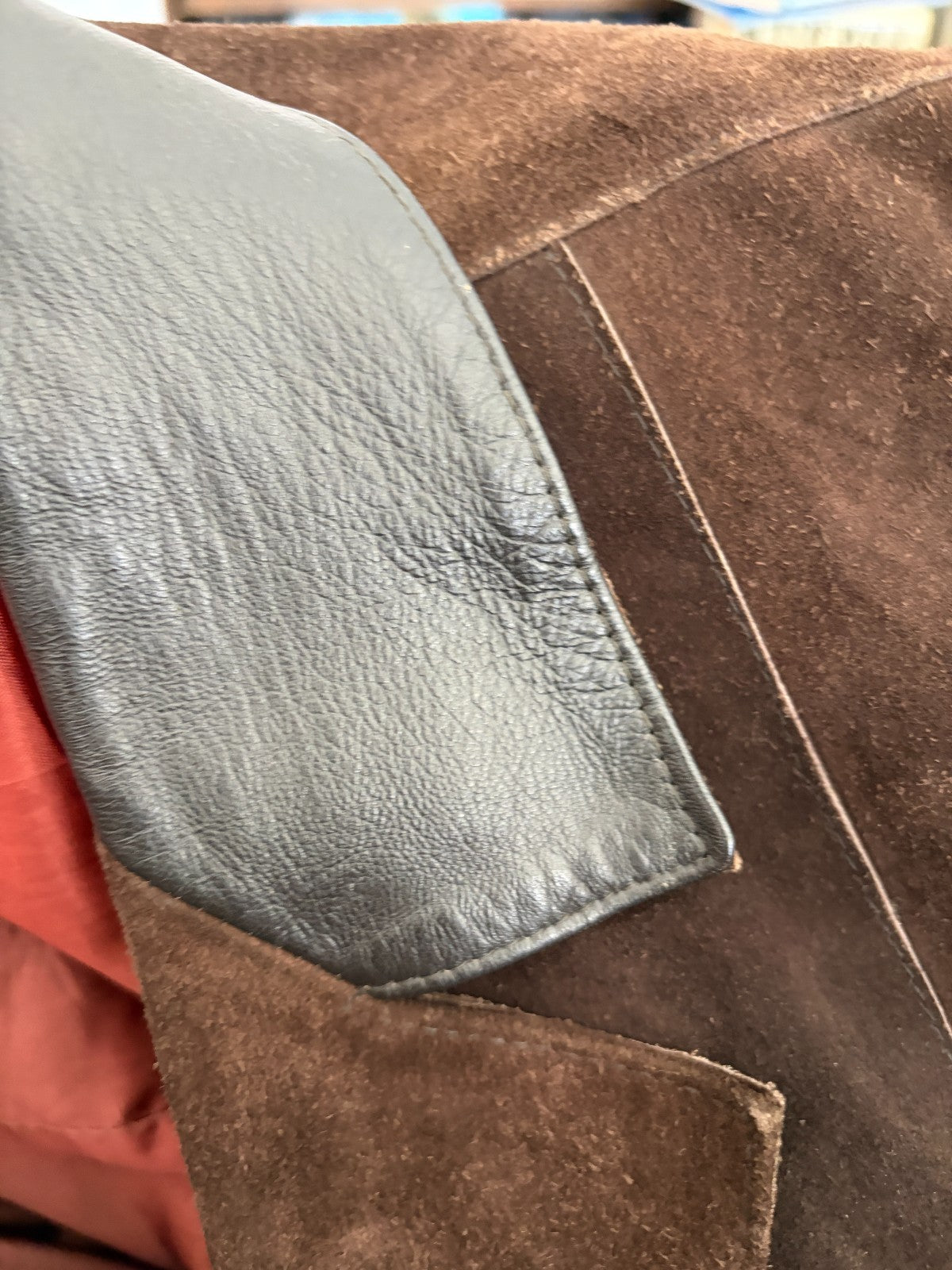 Vintage Jeffrey Brownleader London Brown Suede Leather Coat – Made in England