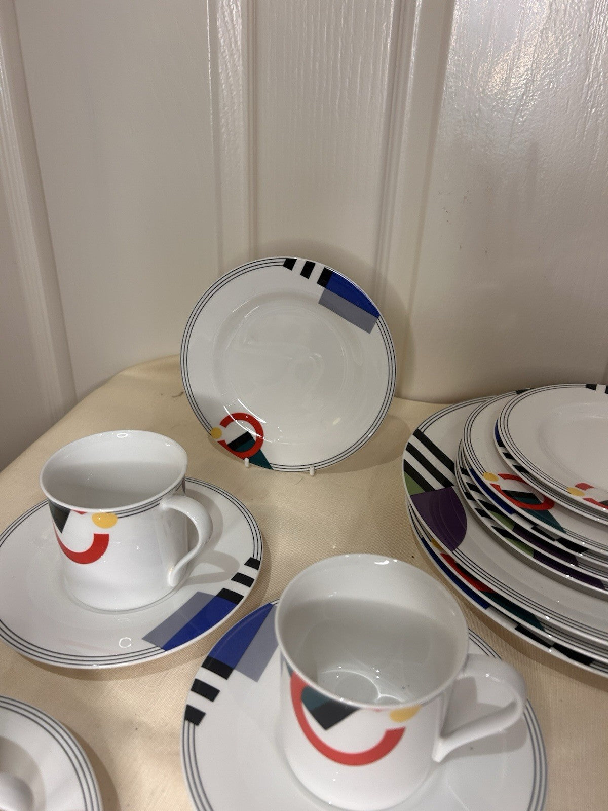 Mikasa Maxima High Spirits Dinner Set 14pc Memphis Style 1980s Japan 