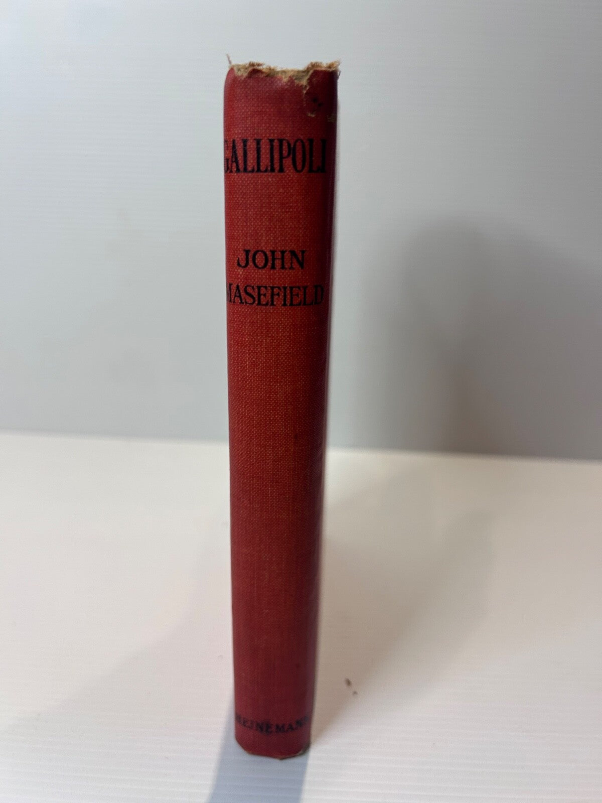 Gallipoli John Masefield 1916 HC 3rd Impression WWI ANZAC Heinemann Book 183pp