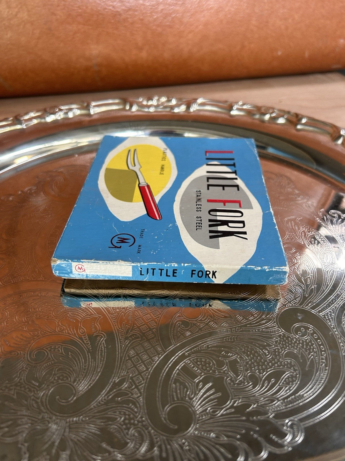 Vintage 1950s Little Fork Set 12x Bakelite Style Handles Boxed Retro Japan