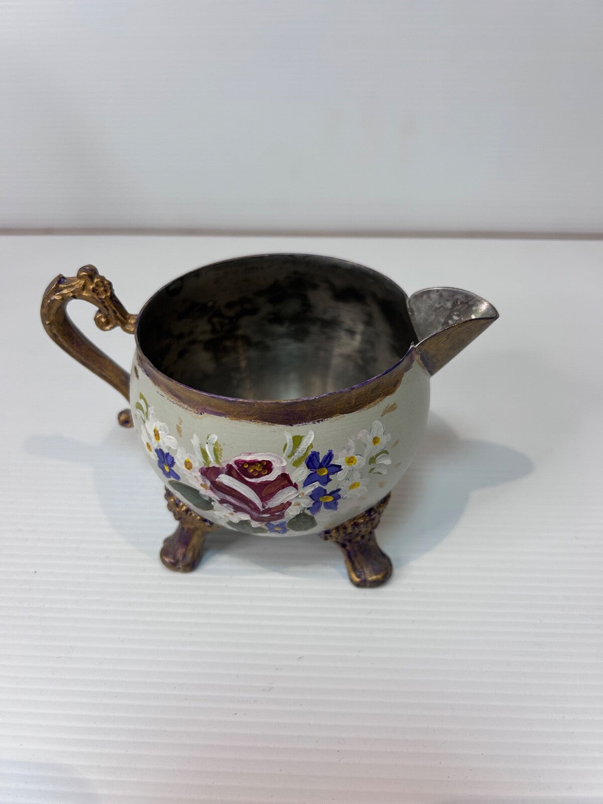 Antique Silver Plated Tea Set Refurbished Hand Painted by Beverley Shearer 2007