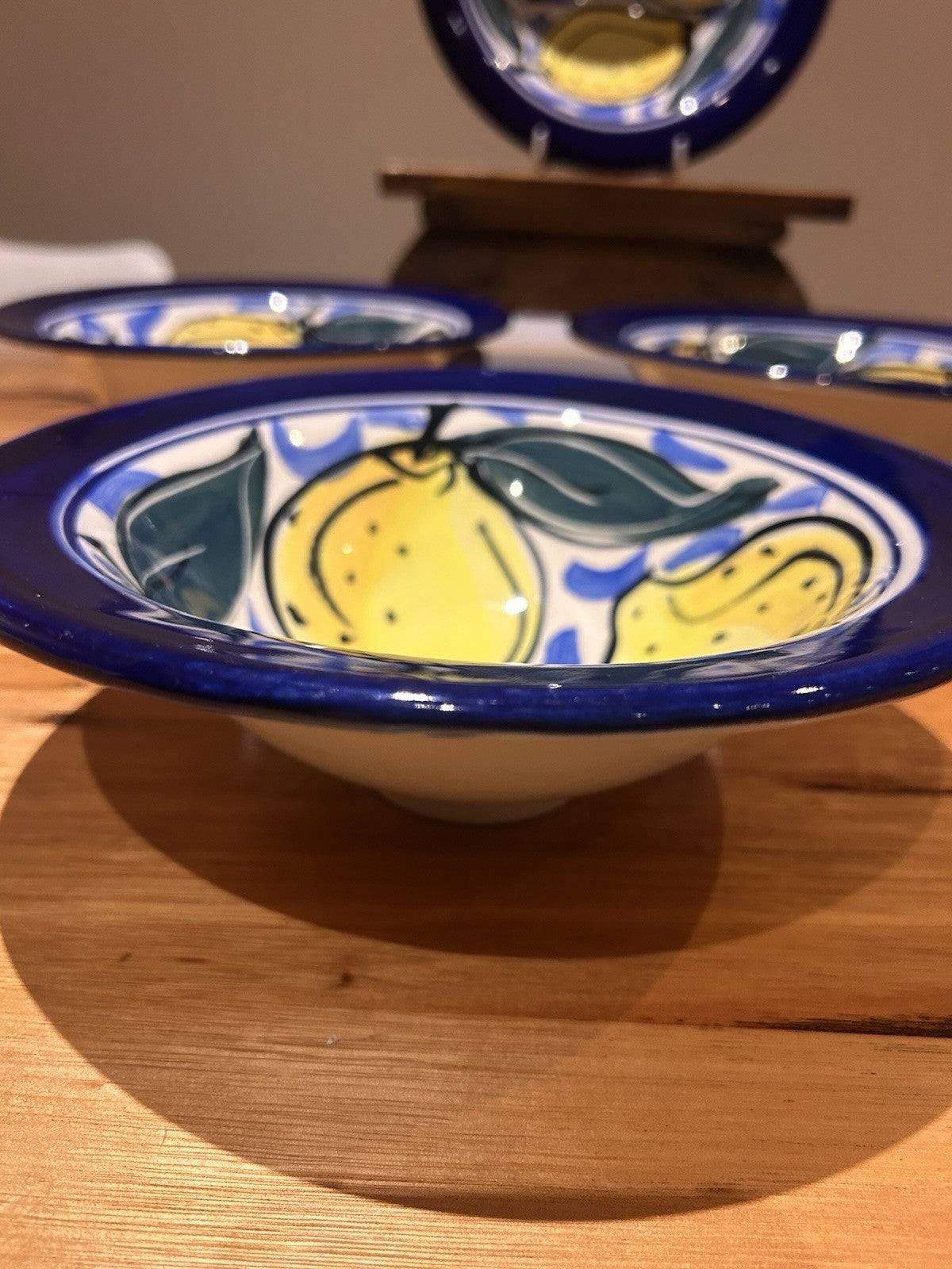 Mary-Lou Pittard 1997 Studio Pottery Bowls Lemon 22cm AU 4 Available