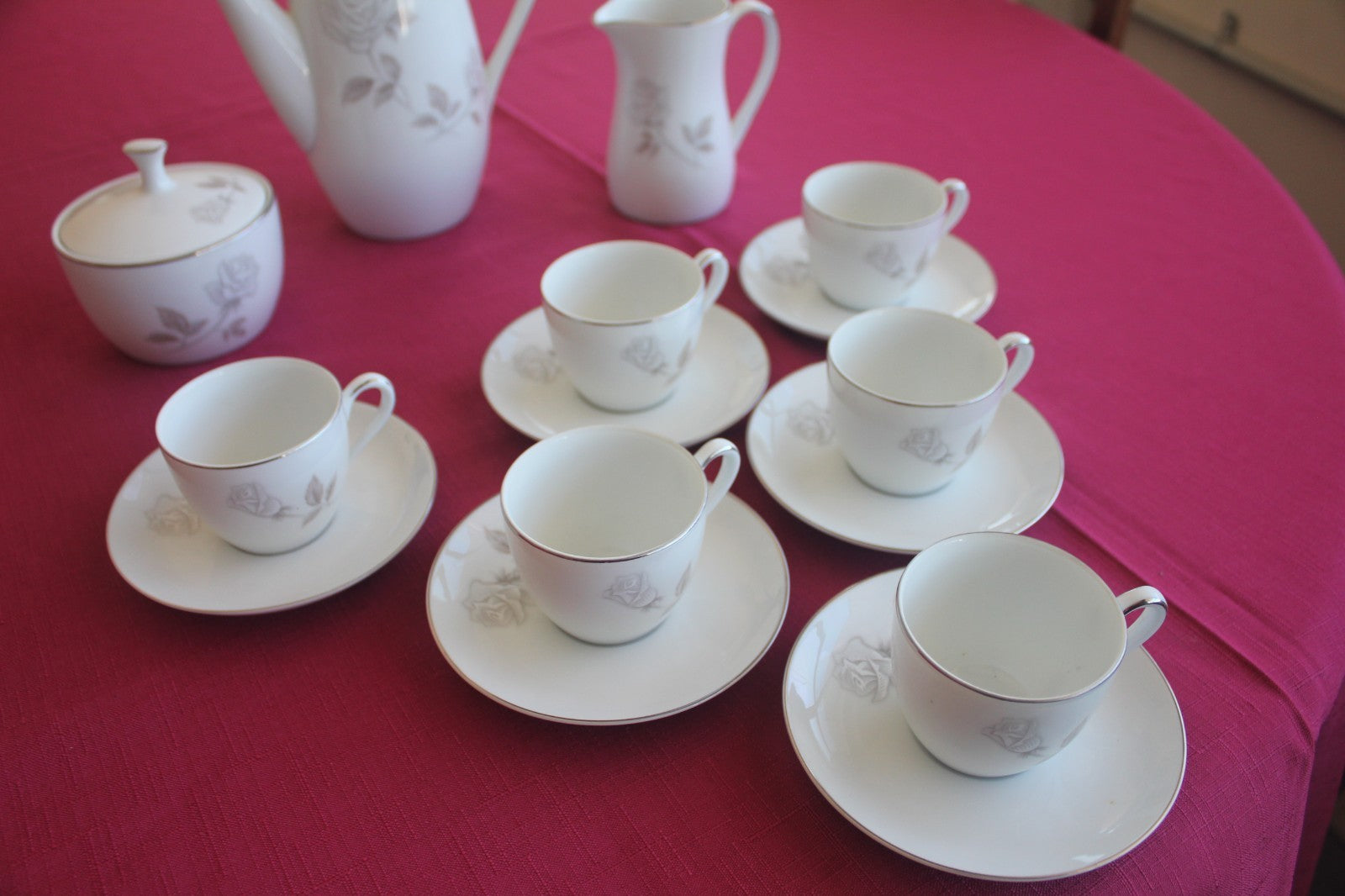 Vintage Noritake “Rosay” Coffee Service – Japan – 15-Piece Set