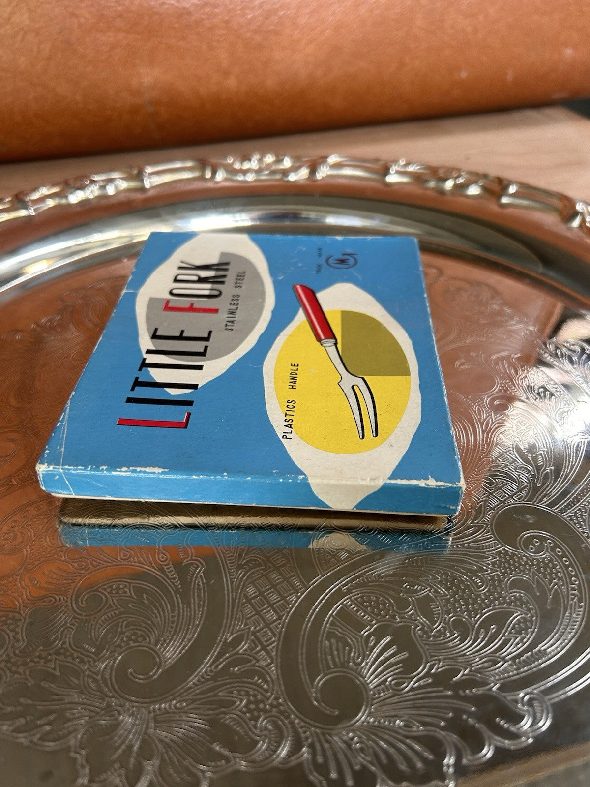 Vintage 1950s Little Fork Set 12x Bakelite Style Handles Boxed Retro Japan