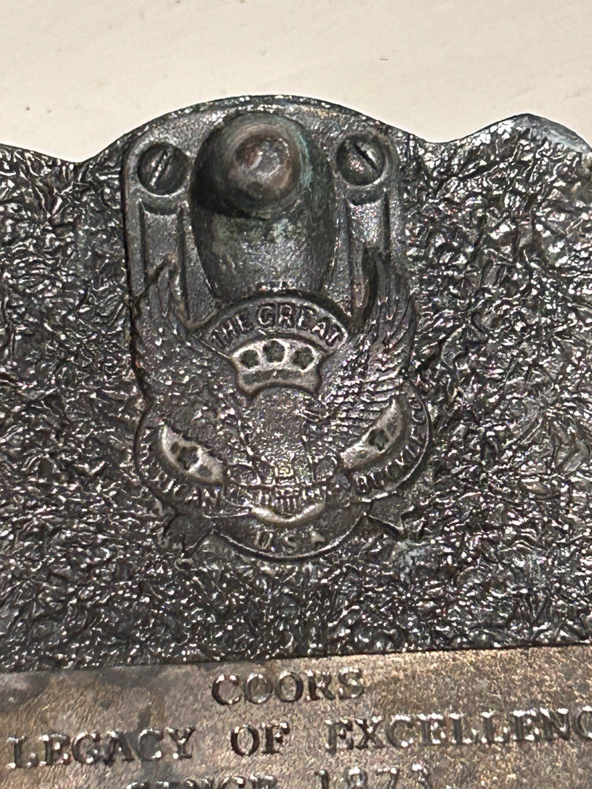 Vintage Coors Enamel & Metal Belt Buckle Made in USA