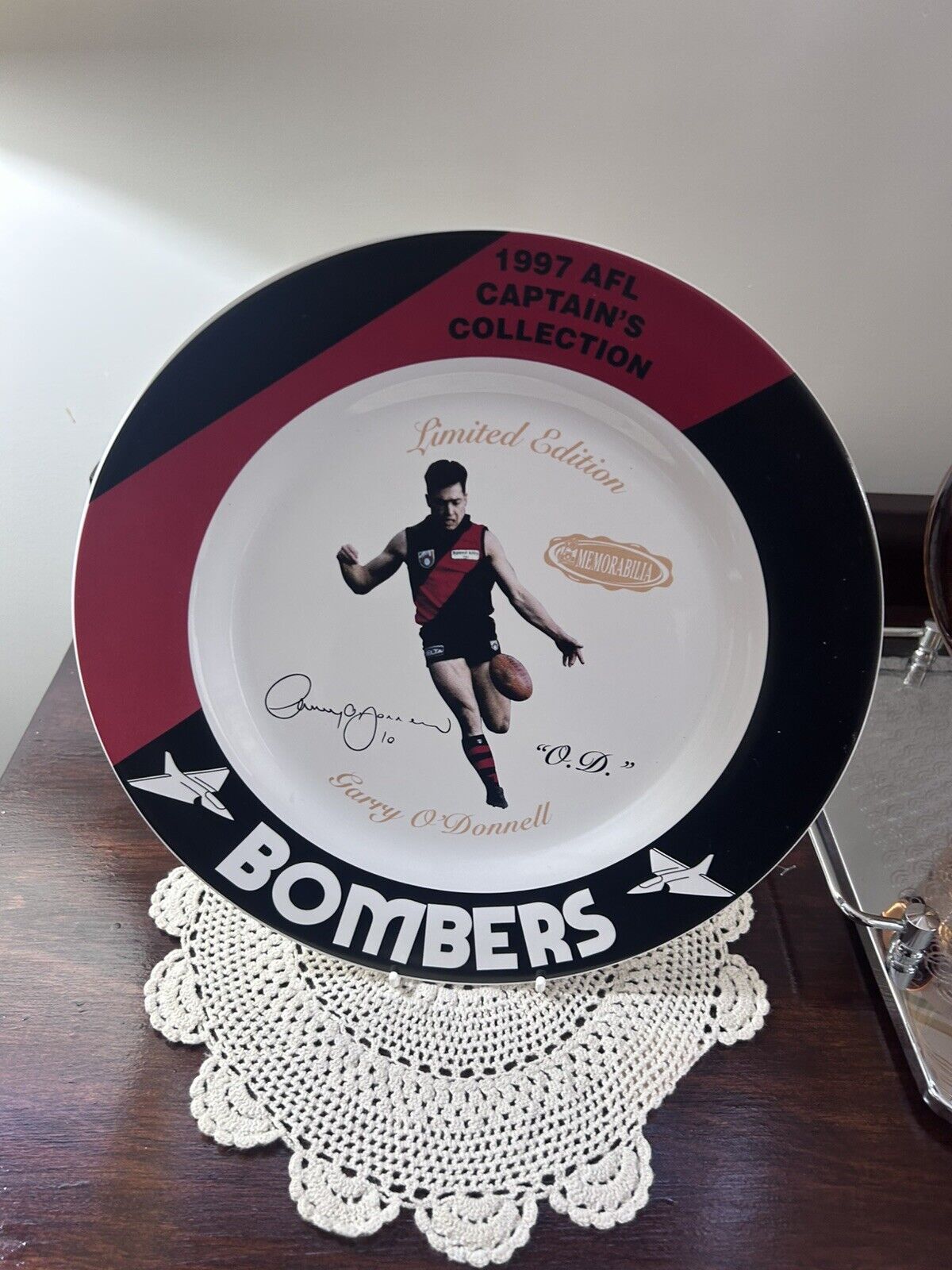 Essendon Gary O'donnell AFL Captain’s Collection 1997 Limited Edition Plate