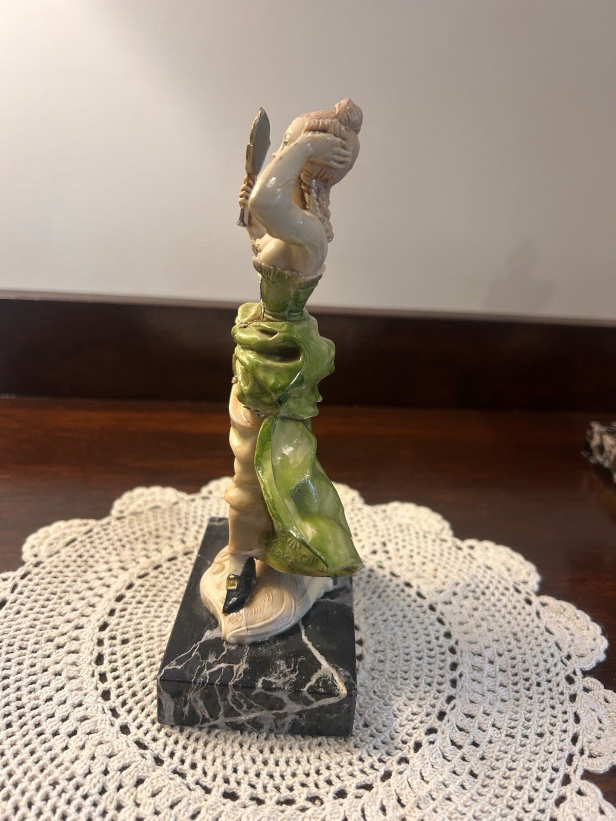 A Pair of Italian Depose Italy Figurines on Carrara Marble