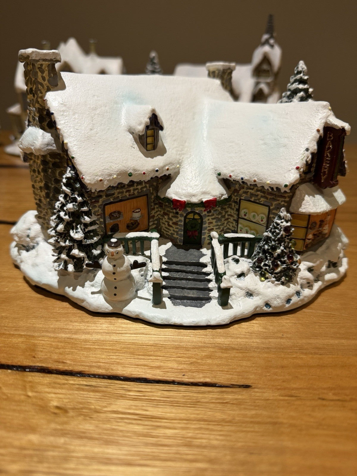 Hawthorne Village Thomas Kinkade Yuletide Bakery Christmas Village With Cord