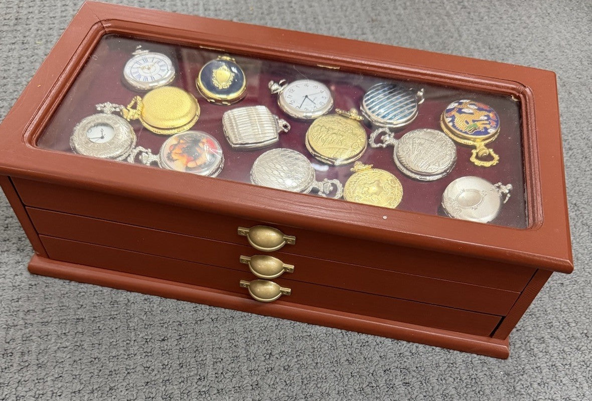Hachette Pocket Watch Collection 39 Watches Display Cabinet Book Set
