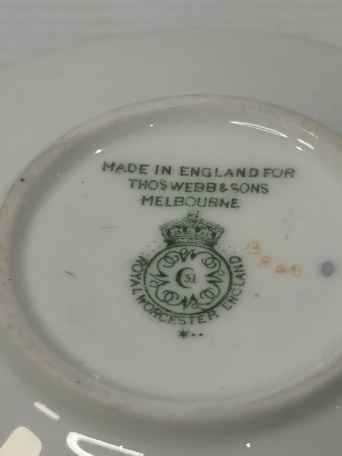Royal Worcester Demitasse Cup & Saucer Thomas Webb Melbourne c1930s