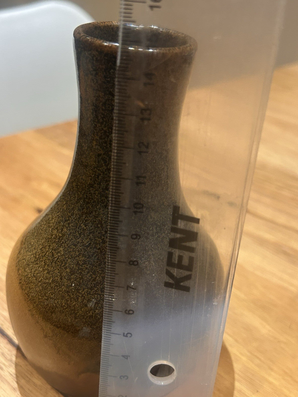 Vintage Pottery Craft USA Vase 15cm | Mid Century Brown Green Art Pottery