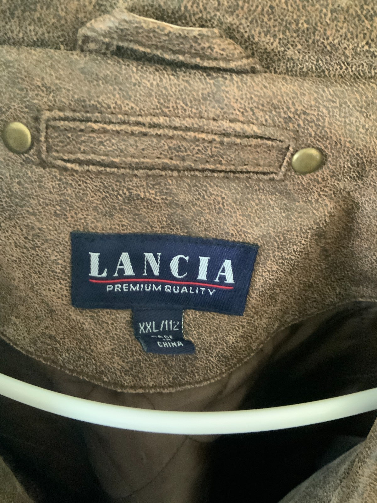Lancia Premium Quality Brown Faux Suede Jacket Quilted Lining Mens XXL