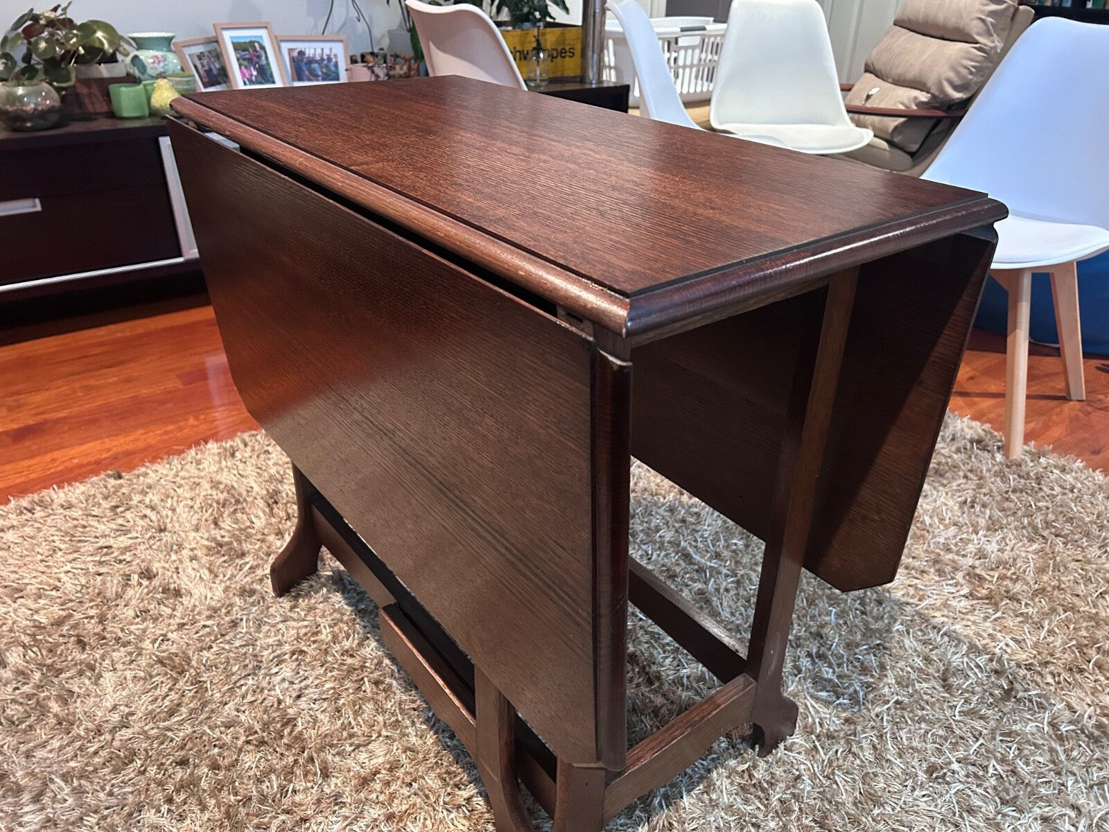 Antique Drop-Leaf Dining Table | Early 20th Century | Restored | – 90cm x 140cm