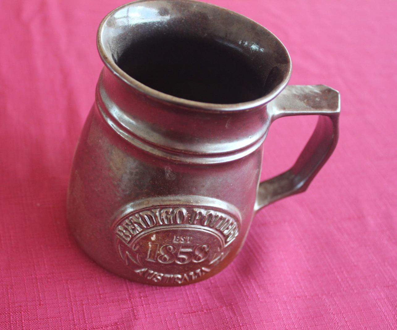 Vintage Bendigo Pottery Mug Tankard – Est. 1858 – Australian Stoneware