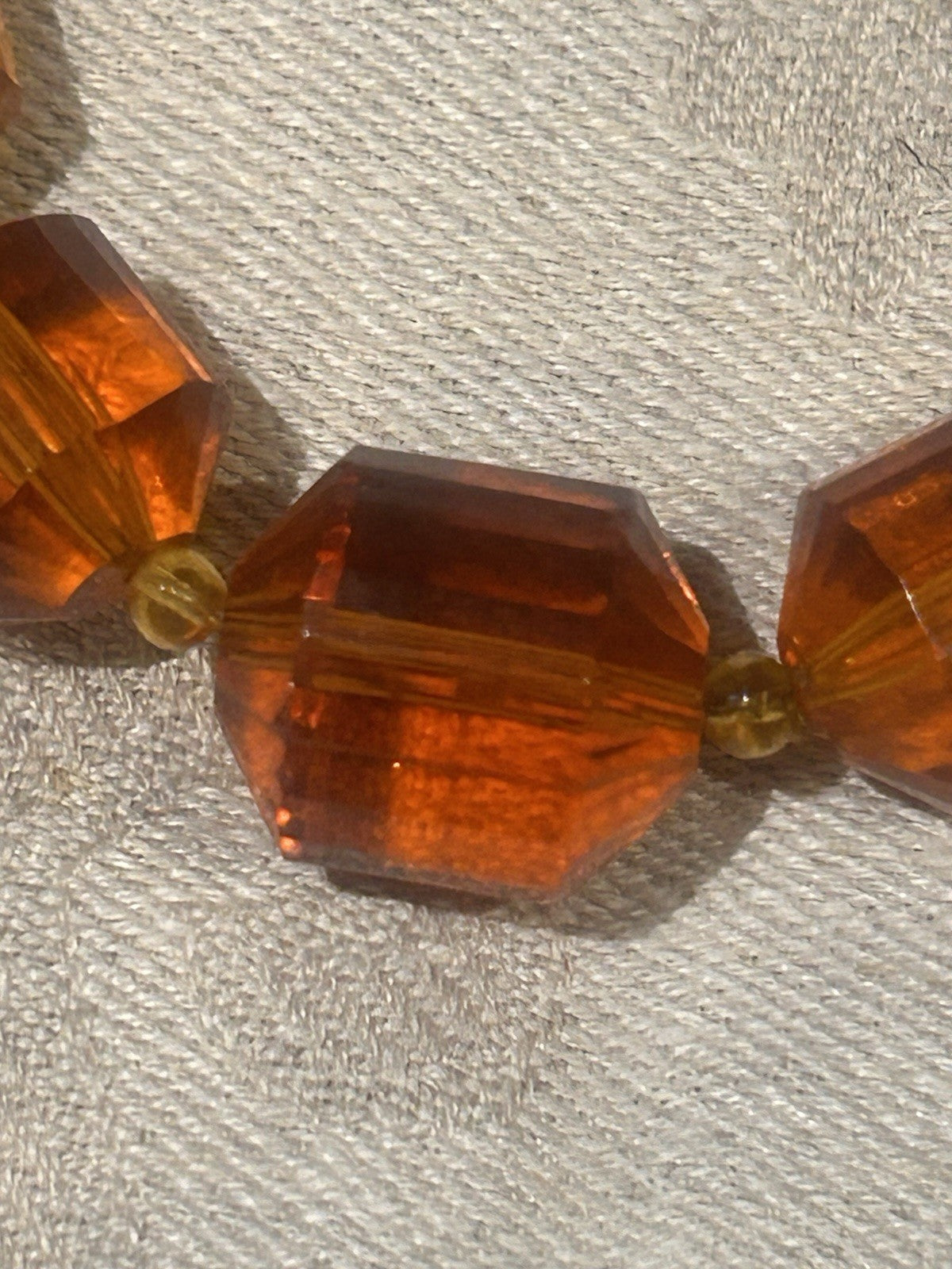 Vintage Amber Glass Necklace Set x3 w Merle’s Melbourne Jewellery Box c1950