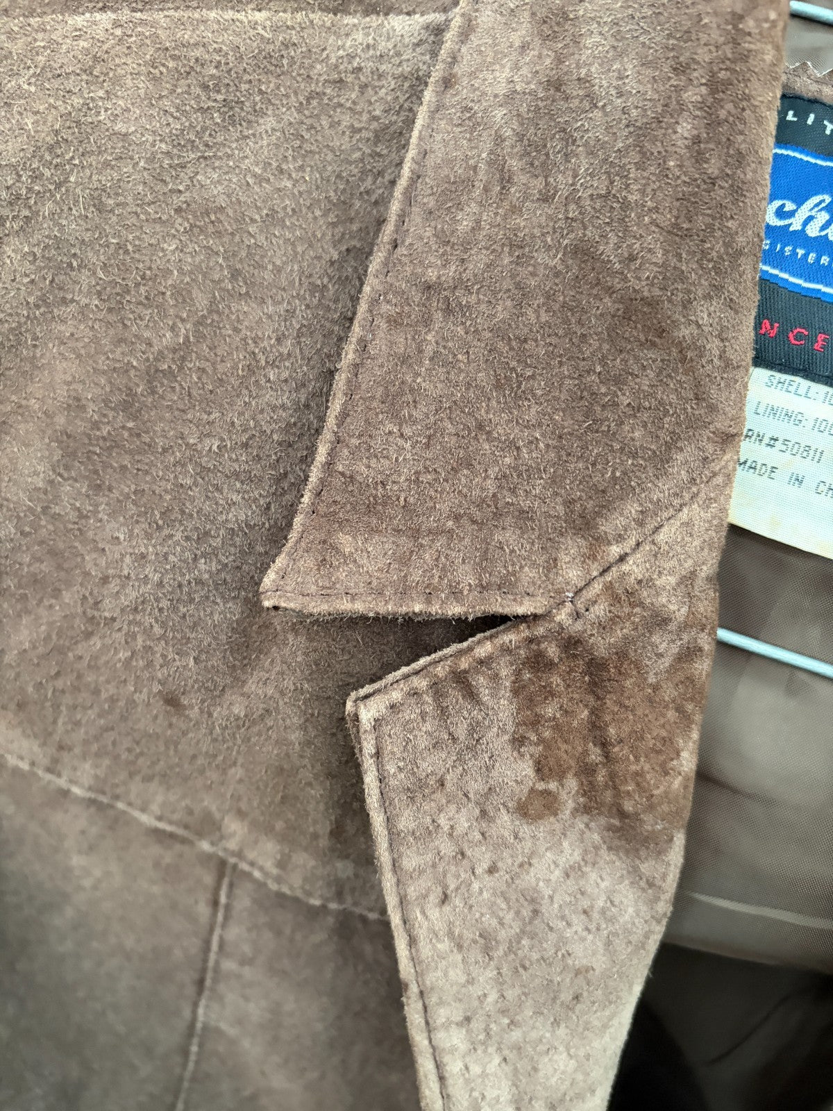 Anchor Blue Women's Brown Genuine Suede Leather Jacket – Size M