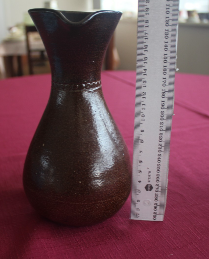 Bendigo Pottery Vintage wine Set – Carafe & 2 Goblets (Brown Glaze)