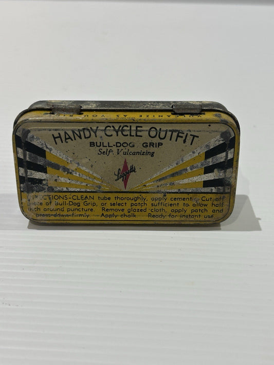 Vintage Handy Cycle Outfit Tin – Bulldog Grip Self-Vulcanizing Leggett