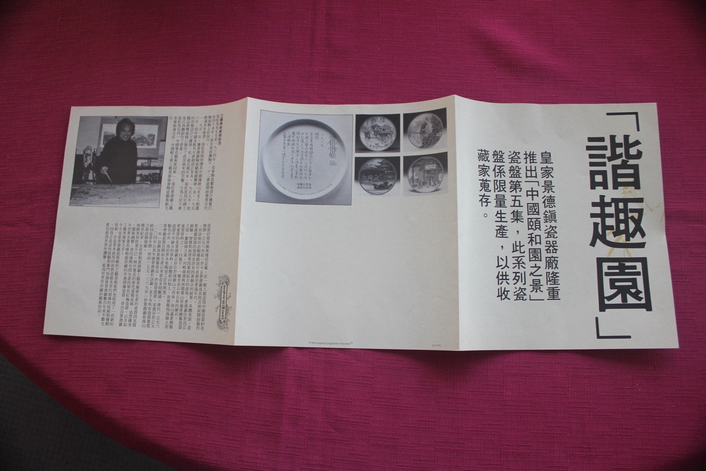 Imperial Jingdezhen Porcelain Plate 1989 Boxed Chinese Scenic Display 