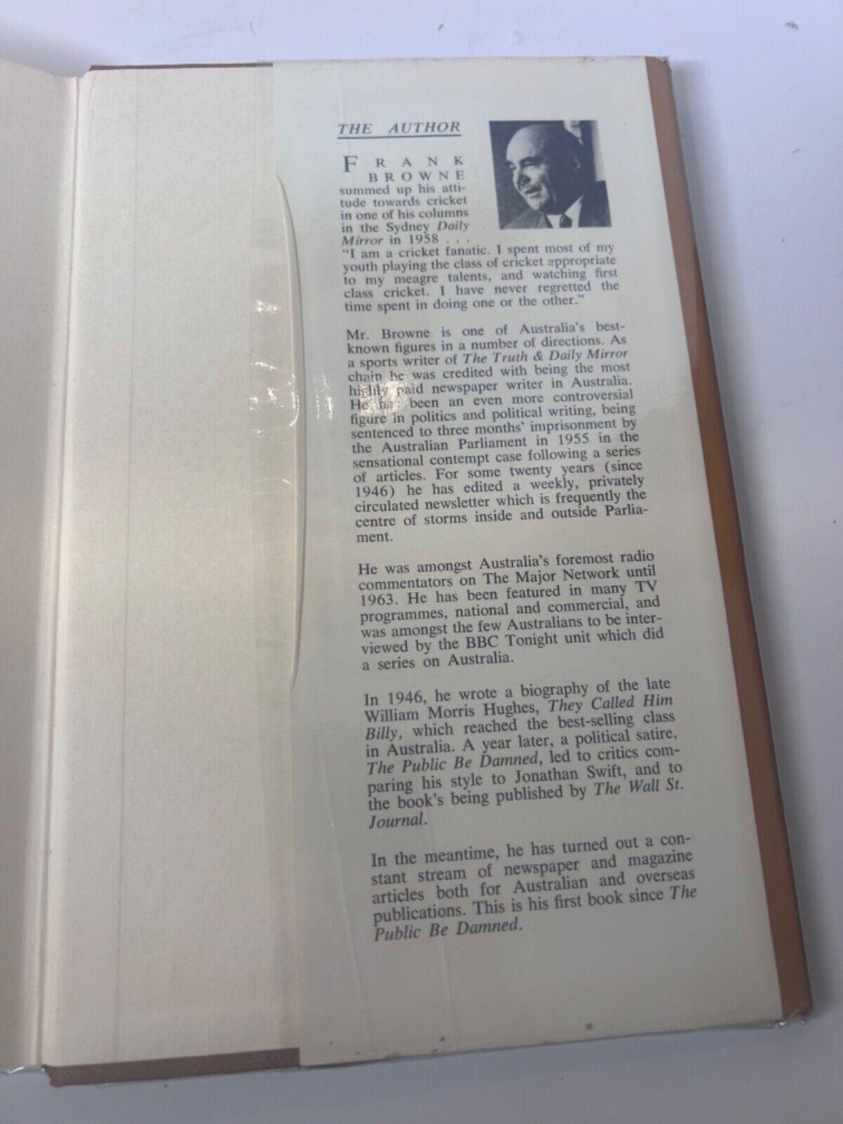 Some of it was Cricket by Frank Browne First Edition Hardcover Dust Jacket