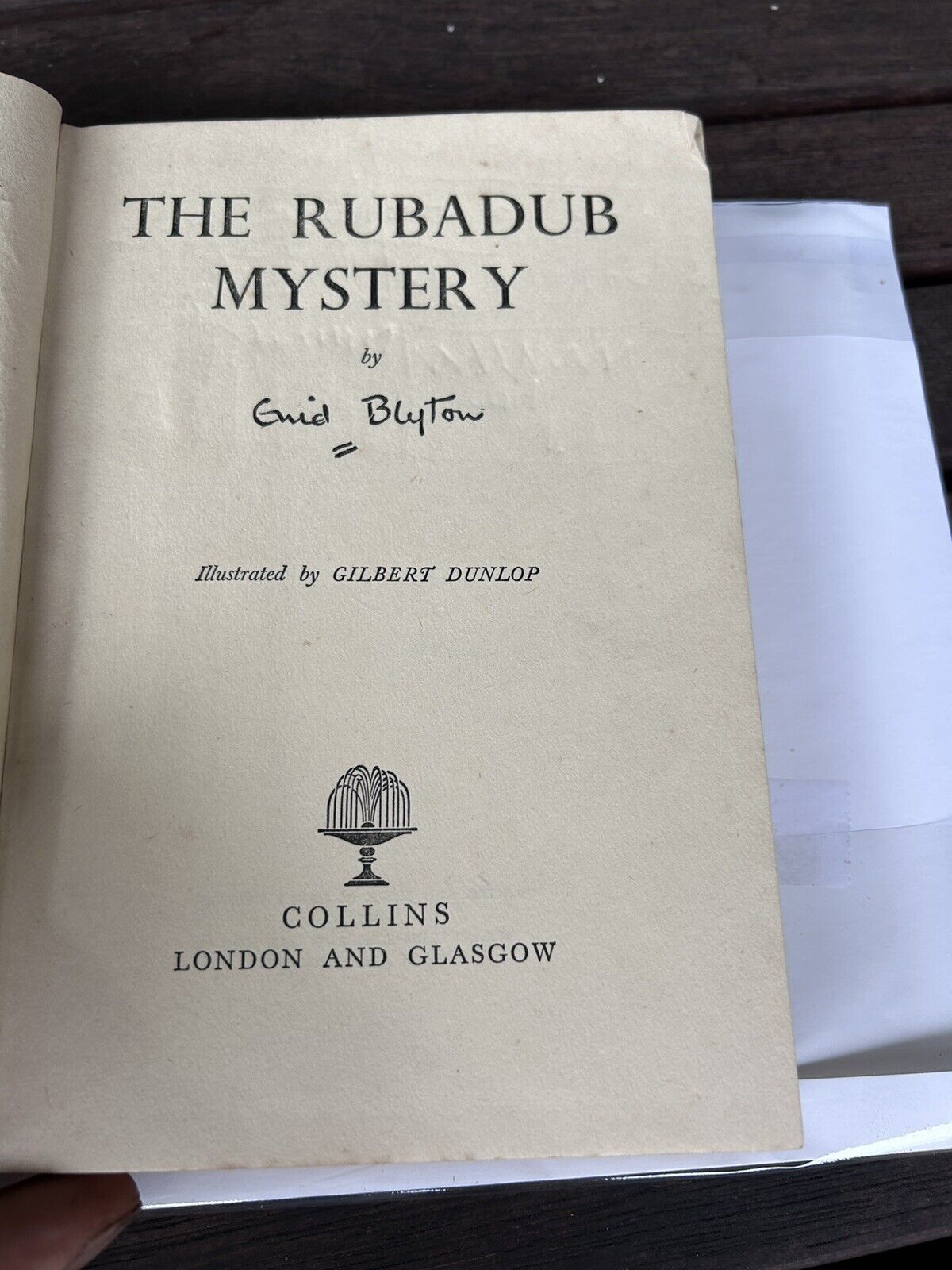 THE RUBADUB MYSTERY By Enid Blyton Hard Cover, Dust Jacket True First Edition