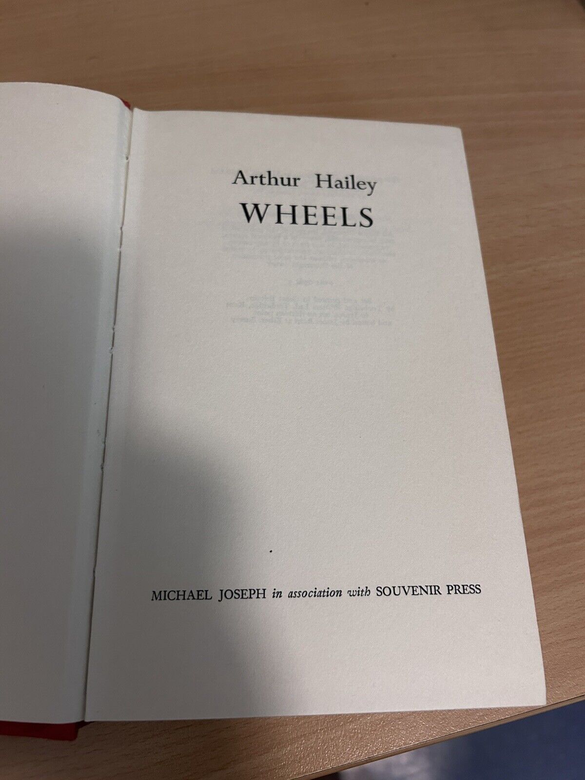 Wheels by Arthur Hailey 1971 Hardcover With Dust Jacket, First Edition
