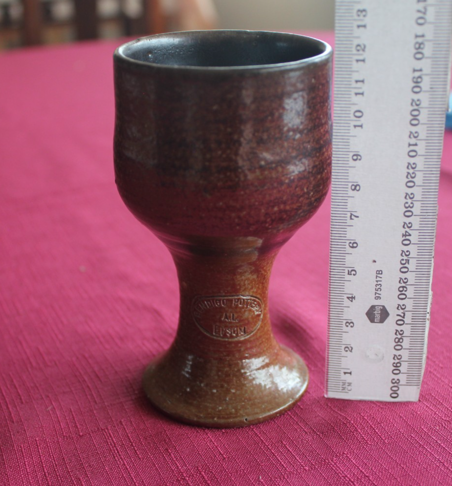 Vintage Bendigo Pottery Stoneware Goblet / Chalice – Australian Studio Pottery