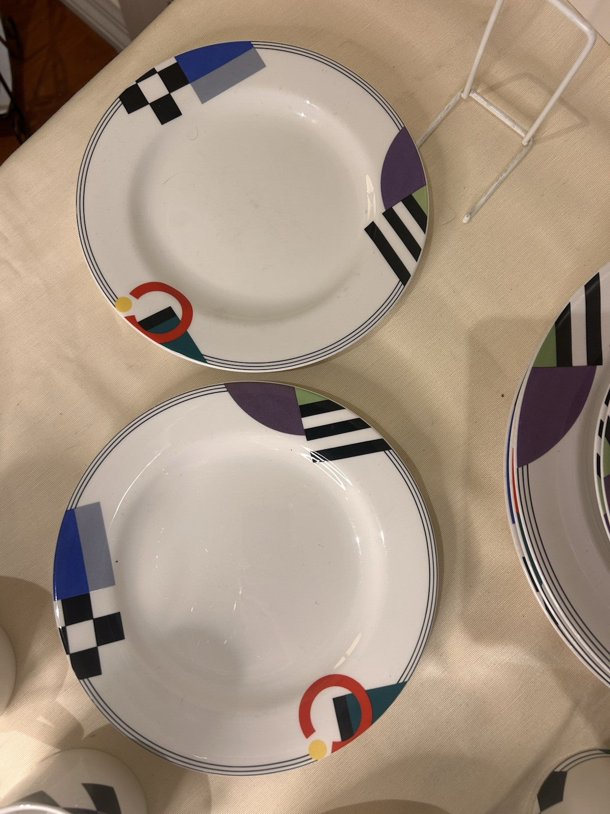 Mikasa Maxima High Spirits Dinner Set 14pc Memphis Style 1980s Japan 