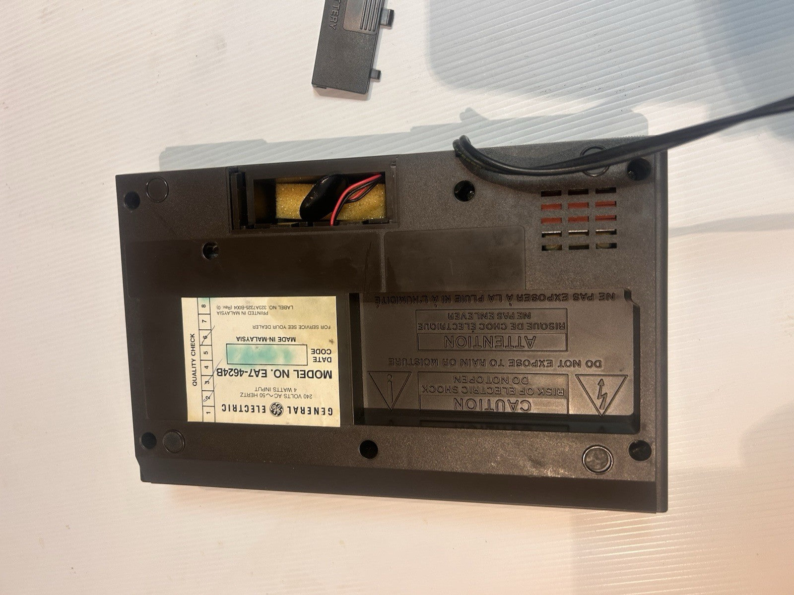 Vintage GE General Electric AM/FM Digital Clock Radio 7-4624B Clean Working