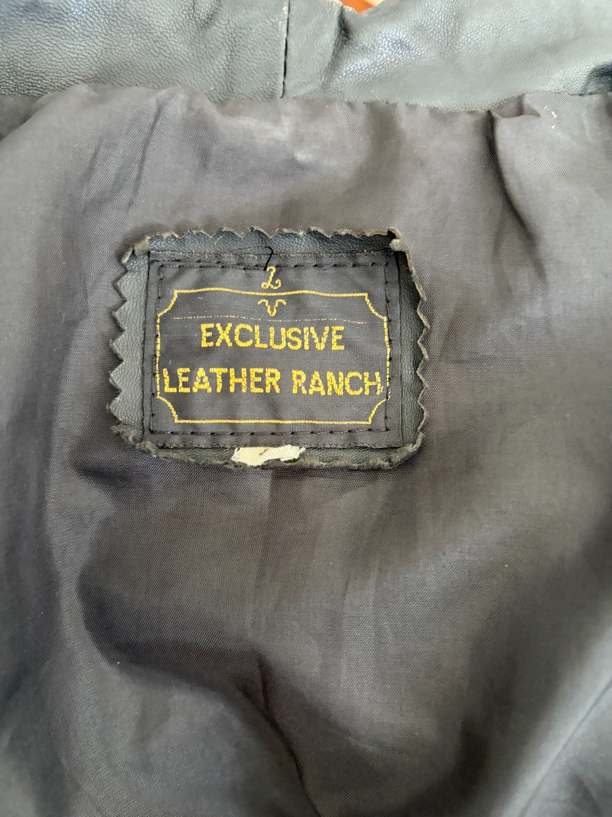 Vintage Black Leather Jacket – Exclusive Leather Ranch – Size 14