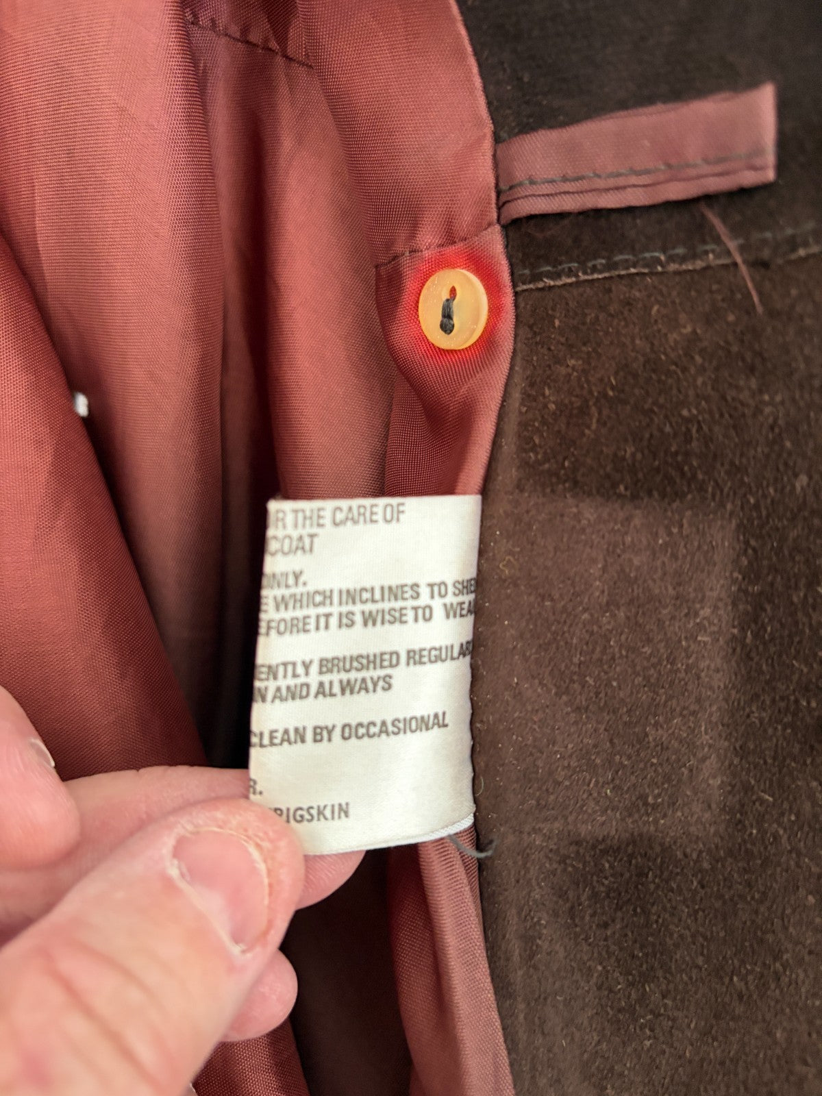 Vintage Jeffrey Brownleader London Brown Suede Leather Coat – Made in England