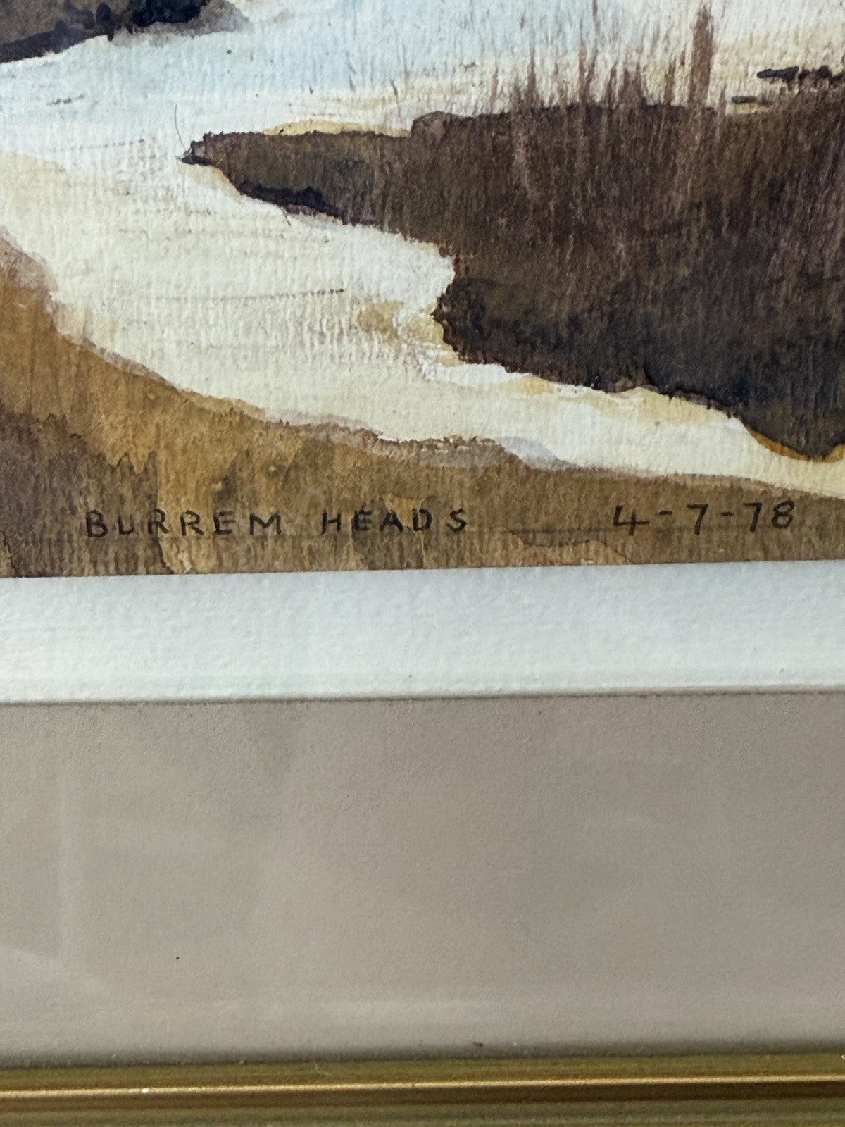 1978 Burrum Heads QLD Watercolour Signed J Wallis Australian Landscape Art